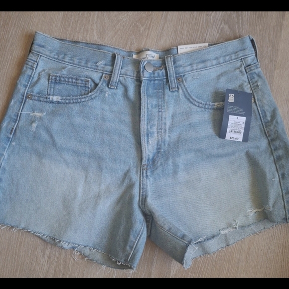 Classic Light Blue Denim Shorts - Picture 3 of 11